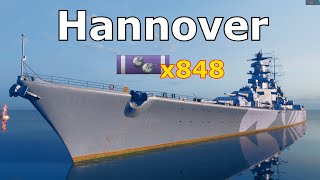 World of WarShips Hannover  4 Kills 368K Damage [upl. by Eendys52]