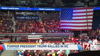 Trump holds NC rallies in Gastonia Greensboro on Saturday [upl. by Wilkey408]