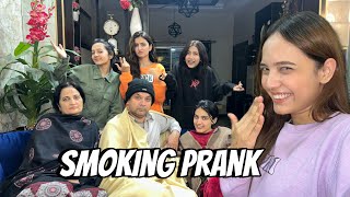 Smoking Prank with my Family  Sistrology Fatima Faisal [upl. by Keraj]