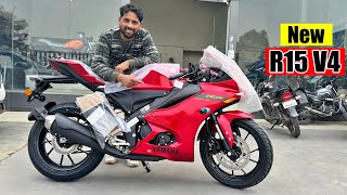 Latest Yamaha R15 V4 2024 Model Red Colour Update New Price mileage Update Review [upl. by Baler]