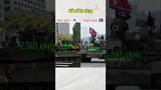 SO SÁNH SỨC MẠNH QUÂN SỰ CỦA HÀN QUỐC VÀ TRIỀU TIÊN NĂM 2024 militarypower korea northkorea [upl. by Negriv]