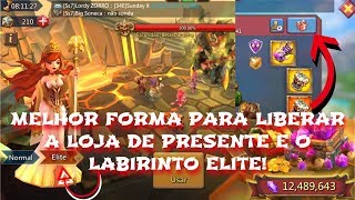 COMO LIBERAR A LOJA DE PRESENTES E LABIRINTO ELITE Lords Mobile [upl. by Namlak]