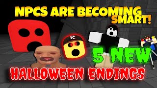 ROBLOX NPCs are becoming smart  5 NEW Halloween Endings [upl. by Harden]