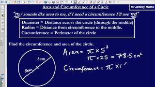 Area and Circumference of a Circle Edexcel GCSE Maths [upl. by Clite658]