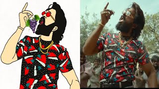 Pushpa  Eyy bidda ye Mera adda song funny drawing memefull video drawingAllu Arjun pushpa movie [upl. by Delos]