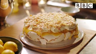 Luscious lemon pavlova recipe  Simply Nigella  BBC [upl. by Gleda286]