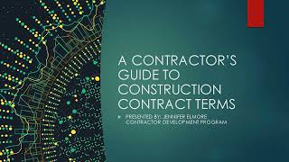 Laymans Guide to Contract Terms Edited Video [upl. by Iiette221]