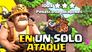 PEÑASCO DE DRAGONES Clash Of Clans nivel 5 Como Atacar en 1 Ataque Noviembre Rojo [upl. by Eachelle]