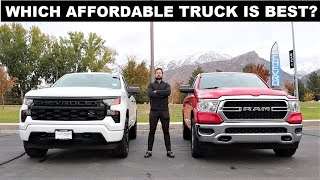 2023 Chevy Silverado 1500 Custom VS Ram 1500 Tradesman Which Affordable Truck Is Best [upl. by Ancilin]