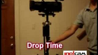 Steadicam type stabilizer Indicam PILOT drop time demo [upl. by Lynett]