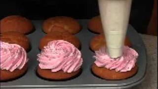 Valentines Day Cupcake Tower How To Decorate Easy VDay Cup Cake Decorating Video Preview [upl. by Ylyl]