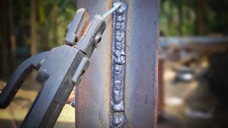 Learn how to weld in 3F position  used 6mm plate and E6013 stick [upl. by Denn]