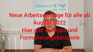 Neue Arbeitsverträge für alle  mit Formulierungsvorschlägen [upl. by Omolhs670]