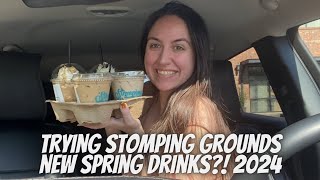 Trying Stomping Grounds NEW Spring Drinks 💛☀️ 2024 [upl. by Renaxela]