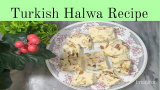 famous Turkish Halwa recipeinstant Turkish Halwa simple big source of energyeasy and quick Halwa [upl. by Redvers]