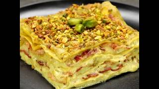 Lasagna al pistacchio con pancetta e provola ricetta semplice by Alta Cucina [upl. by Charmian616]