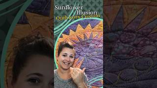 Quiltworx Sunflower Illusions Paper Pieced Quilt Top Custom Quilting quiltworx longarmquilting [upl. by Ube736]