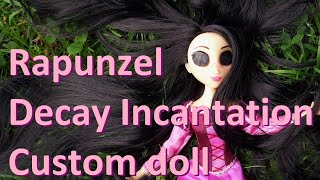 CUSTOM Rapunzel Decay Incantation doll BLACK reroot  repaint Disney Tangled The Series [upl. by Eilloh645]