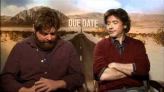 Due Date Interview with Zach Galifianakis and Robert Downey Jr [upl. by Aleda454]