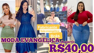 ACHEI NO BRÁS MODA EVANGÉLICA NO JEANS ATÉ O PLUS SIZE DIRETO DO FABRICANTE SAIAS E VESTIDOS LINDOS [upl. by Paske]