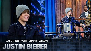 Justin Bieber and Questlove Have a DrumOff  Fallon Flashback Late Night with Jimmy Fallon [upl. by Assel]