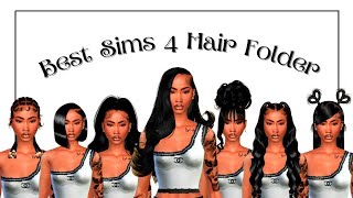 BEST URBAN CC HAIR PART 8💇🏾‍♀️ GET YOUR SIMS THE BEST HAIRSTYLES 💇🏾‍♀️ FOLDER AND CC LINKS BELOW [upl. by Ynohtnanhoj]