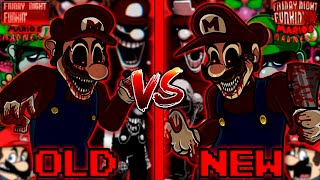 FNF Marios Madness  FULL COMPARISON all songs from V1 vs V2  ItsaMe amp Alone old vs new [upl. by Dani]