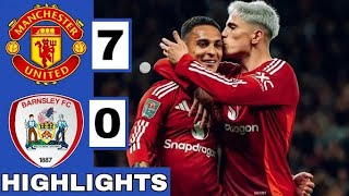 Manchester United vs Barnsley 70 Highlights amp All Goals 2024 HD  EFL Cup 202425 [upl. by Airrej738]