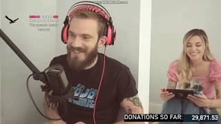 pewdiepie and marzia being soft on charity stream part one [upl. by Shumway]