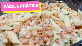 MACARRÃO AO MOLHO BRANCO DE CAMARÃO  Receita fácil e prática [upl. by Florance]