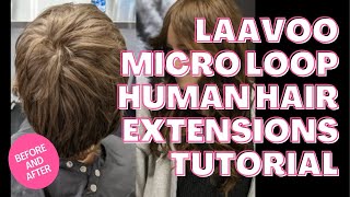 LaaVoo Micro Loop Human Hair Extensions Tutorial [upl. by Yrocaj56]