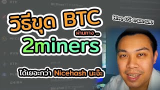 วิธีเซ็ตขุด 2miners จ่ายเป็น BTC ของพูล 2miners ได้เยอะกว่า nicehashในระบบ Hive OS [upl. by Gannes510]