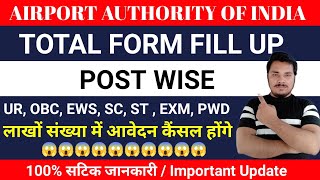 AAI Total Form FillUp 2023 for Junior Executive amp Assistant  AAI JE Total Form Fill Up [upl. by Athalee]