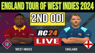 LIVE  ENGLAND vs WINDIES  2ND ODI MATCH  RC 24 GAMEPLAY [upl. by Nilhtac581]