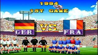 Dream Soccer 94 JAMMA  GER vs FRA [upl. by Anined915]