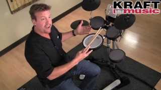 Kraft Music  Roland VDrums Lite HD3 Demo with Steve Fisher [upl. by Etnovad276]