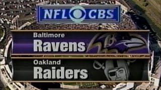 2000 AFC Championship Ravens vs Raiders Highlights CBS intro [upl. by Dnalro351]