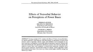 The Power of Nonverbal Behavior Insights into Leadership Perceptions [upl. by Leacim]