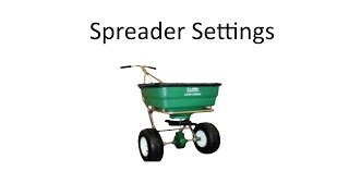 Spreader Settings [upl. by Strepphon]