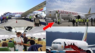 The arrival of Ethiopian airline straight from Gatwick Airport to Prempeh 1 INT Airport KUMASI [upl. by Bac]