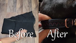 How to Make a Dog Collar From Old Denim Jeans [upl. by Nuahsad377]