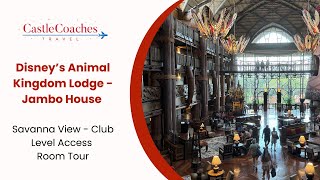 Disneys Animal Kingdom Lodge  Jambo House  Savanna View  Club Level Access Room Tour [upl. by Annez]