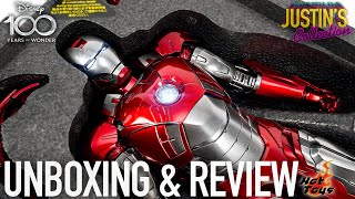 Hot Toys Iron Man Mark 7 Disney 100 Unboxing amp Review [upl. by Greenstein818]