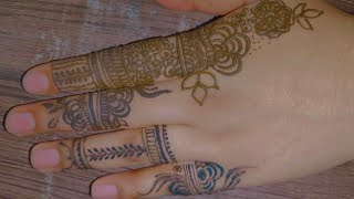 Finger mehendi design Easy and simple mehndi design [upl. by Yebba655]