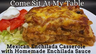 Mexican Enchilada Casserole with Homemade Enchilada SauceA Layered Version of Enchiladas So Tasty [upl. by Luzader381]