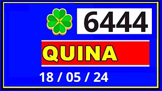 Quina 6444  Resultado da Quina Concurso 6444 [upl. by Gnoy407]