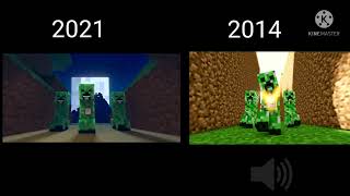 Minecraft Creeper Raps comparison new and old Dan Bull Version [upl. by Tsenrae320]