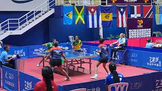 Tsenaye amp GiannaJam vs Dominican Rep U19Girls Doubles 2024 27th Carib RegTT Youth ChampDay4 [upl. by Brezin]