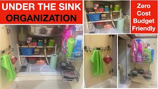 UNDER THE KITCHEN SINK CABINET ORGANIZATION  How To Organize Under The Sink Cabinet [upl. by Iztim]