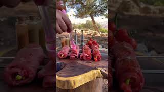 Cheese and vegetables rose beef rolls  رولات روز بيف بالخضار والجبنة [upl. by Josee]